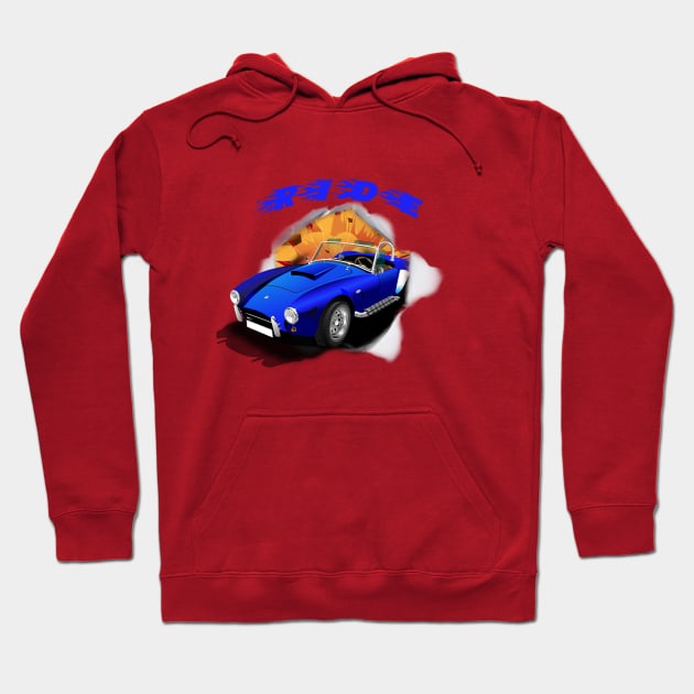 Blue Cabrio Car Hoodie by Nimoy